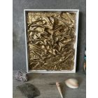  "Golden Waves " 22cm X 26,8cm akril kép,vegyes technika, fehér fenyőfa keretben.     (kézzel készített, egyedi, kézműves, modern, festmény, absztrakt, falikép, kortárs, dekoráció)
