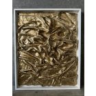  "Golden Waves " 22cm X 26,8cm akril kép,vegyes technika, fehér fenyőfa keretben.     (kézzel készített, egyedi, kézműves, modern, festmény, absztrakt, falikép, kortárs, dekoráció)