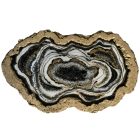 "Black & White Lava Geode"  falikép    (kézzel készített, kézműves, egyedi, modern, festmény, absztrakt, falikép, kortárs, dekoráció)