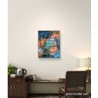  "Storm" 24cm X 30cm akril, epoxy kép     (kézzel készített, kézműves, egyedi, modern, festmény, absztrakt, falikép, kortárs, dekoráció)