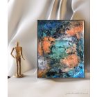  "Storm" 24cm X 30cm akril, epoxy kép     (kézzel készített, kézműves, egyedi, modern, festmény, absztrakt, falikép, kortárs, dekoráció)