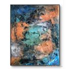  "Storm" 24cm X 30cm akril, epoxy kép     (kézzel készített, kézműves, egyedi, modern, festmény, absztrakt, falikép, kortárs, dekoráció)