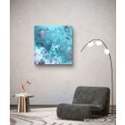 "Turquoise flow"  40 cm x 40 cm Akril festmény 