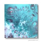 "Turquoise flow"  40 cm x 40 cm Akril festmény 