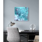 "Turquoise flow"  40 cm x 40 cm Akril festmény 
