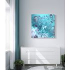 "Turquoise flow"  40 cm x 40 cm Akril festmény 