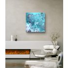 "Turquoise flow"  40 cm x 40 cm Akril festmény 