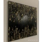 "Golden dripstone" 40cm x 40 cm texturált absztrakt festmény 
