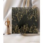 "Golden dripstone" 40cm x 40 cm texturált absztrakt festmény 