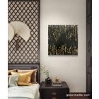 "Golden dripstone" 40cm x 40 cm texturált absztrakt festmény 