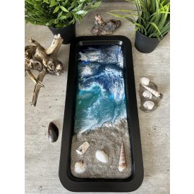 Tálca tengerpartot idéző dekorral