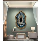 "Blue & White Geode"  falikép