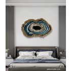 "Blue & White Geode"  falikép