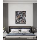  "Iced Earth II. " 38cm X 46cm absztrakt texturált akril festmény (kézzel készített, egyedi, modern, festmény, absztrakt, falikép, kézműves, kortárs, dekoráció)