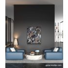  "Iced Earth II. " 38cm X 46cm absztrakt texturált akril festmény (kézzel készített, egyedi, modern, festmény, absztrakt, falikép, kézműves, kortárs, dekoráció)