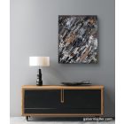  "Iced Earth II. " 38cm X 46cm absztrakt texturált akril festmény (kézzel készített, egyedi, modern, festmény, absztrakt, falikép, kézműves, kortárs, dekoráció)