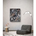  "Iced Earth II. " 38cm X 46cm absztrakt texturált akril festmény (kézzel készített, egyedi, modern, festmény, absztrakt, falikép, kézműves, kortárs, dekoráció)