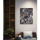  "Iced Earth II. " 38cm X 46cm absztrakt texturált akril festmény (kézzel készített, egyedi, modern, festmény, absztrakt, falikép, kézműves, kortárs, dekoráció)