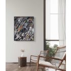  "Iced Earth II. " 38cm X 46cm absztrakt texturált akril festmény (kézzel készített, egyedi, modern, festmény, absztrakt, falikép, kézműves, kortárs, dekoráció)