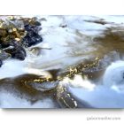 ELKELT!  "Brass Marble" 50cm X 40cm akril, epoxy texturált kép