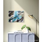 "Watercourse"  40cm x 30cm Texturált kép , epoxy gyanta, vegyes technika