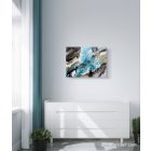 "Watercourse"  40cm x 30cm Texturált kép , epoxy gyanta, vegyes technika