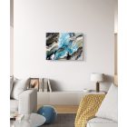 "Watercourse"  40cm x 30cm Texturált kép , epoxy gyanta, vegyes technika