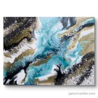 "Watercourse"  40cm x 30cm Texturált kép , epoxy gyanta, vegyes technika