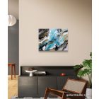 "Watercourse"  40cm x 30cm Texturált kép , epoxy gyanta, vegyes technika