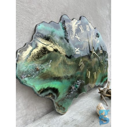 "Smaragd" egyedi prémium falióra-kép 98cm x 65cm x 2,5cm