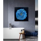 "Blue space" 50cm x 50cm absztrakt texturált festmény