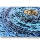 "Blue space" 50cm x 50cm absztrakt texturált festmény