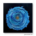"Blue space" 50cm x 50cm absztrakt texturált festmény