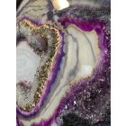 "Purple & White Geode" epoxy  falikép