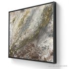  "Golden marble" 50cm X 40cm absztrakt texturált festmény     (kézzel készített, egyedi, modern, kézműves, festmény, absztrakt, falikép, kortárs, dekoráció)