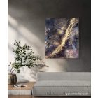  "Gold-Red galaxy" 46cm X 55cm  akril, epoxy  kép    (kézzel készített, egyedi, modern, kézműves, festmény, absztrakt, falikép, kortárs, dekoráció)