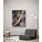  "Gold-Red galaxy" 46cm X 55cm  akril, epoxy  kép    (kézzel készített, egyedi, modern, kézműves, festmény, absztrakt, falikép, kortárs, dekoráció)