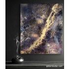  "Gold-Red galaxy" 46cm X 55cm  akril, epoxy  kép    (kézzel készített, egyedi, modern, kézműves, festmény, absztrakt, falikép, kortárs, dekoráció)
