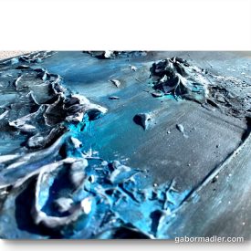   "Living waves " 40cm x 50 cm texturált absztrakt festmény
