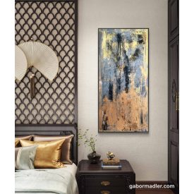   "Transition" 30 cm X 60 cm absztrakt ,texturált akril festmény.