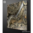 "Golden flow" 40cm x 40cm absztrakt festmény