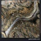 "Golden flow" 40cm x 40cm absztrakt festmény