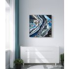  "Iced layers" 40cm X 40cm akril, epoxy texturált kép    (kézzel készített, egyedi, modern, festmény, kézműves, absztrakt, falikép, kortárs, dekoráció)