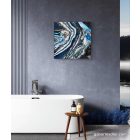  "Iced layers" 40cm X 40cm akril, epoxy texturált kép    (kézzel készített, egyedi, modern, festmény, kézműves, absztrakt, falikép, kortárs, dekoráció)