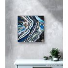  "Iced layers" 40cm X 40cm akril, epoxy texturált kép    (kézzel készített, egyedi, modern, festmény, kézműves, absztrakt, falikép, kortárs, dekoráció)