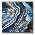  "Iced layers" 40cm X 40cm akril, epoxy texturált kép    (kézzel készített, egyedi, modern, festmény, kézműves, absztrakt, falikép, kortárs, dekoráció)