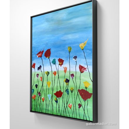 "Into the sky"  46cm x 55cm akril festmény 