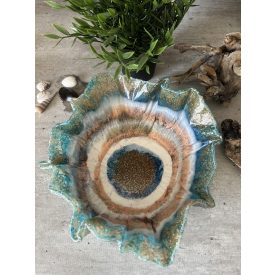 Dísztál epoxy gyantából