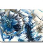  "Blue lagoon" 40cm X 40cm  akril, epoxy texturált kép  (kézzel készített, egyedi, kézműves, modern, festmény, absztrakt, falikép, kortárs, dekoráció)