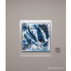  "Blue lagoon" 40cm X 40cm  akril, epoxy texturált kép  (kézzel készített, egyedi, kézműves, modern, festmény, absztrakt, falikép, kortárs, dekoráció)
